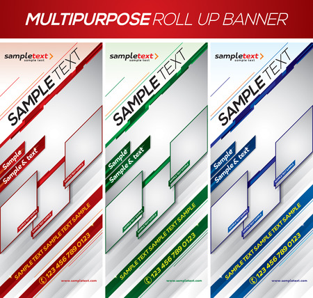 Multipurpose roll up bannerのイラスト素材
