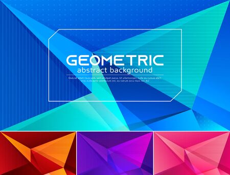 Colorful vector geometric abstract background. Applicable for web background, design element ,wall poster, landing page, wall paper, and social media elementのイラスト素材