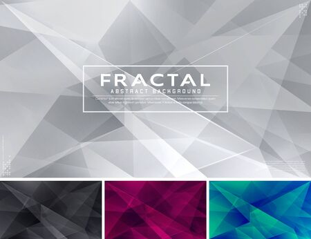 Modern fractal abstract background. Low poly and fractal vector background series, applicable for web background, design element ,wall poster, landing page, wall paper, and social media elementのイラスト素材