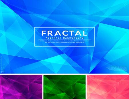 Modern fractal abstract background. Low poly and fractal vector background series, applicable for web background, design element ,wall poster, landing page, wall paper, and social media elementのイラスト素材
