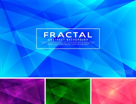 Modern fractal abstract background. Low poly and fractal vector background series, applicable for web background, design element ,wall poster, landing page, wall paper, and social media elementのイラスト素材