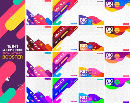 Multipurpose social media kit booster. Applicable for product promotion or otherのイラスト素材