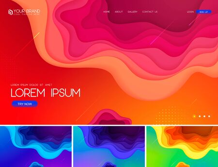 Fluid liquid abstract background series. Applicable for web background, design element ,wall poster, landing page, wall paper, social media element, and others.のイラスト素材