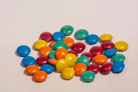 Colorful candies isolated on a white background. Colorful candies.の写真素材