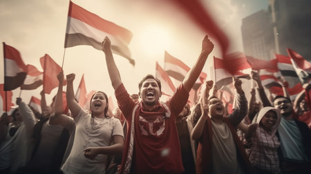 Pro Palestine manifestation held in Bucharest, Romania.の素材