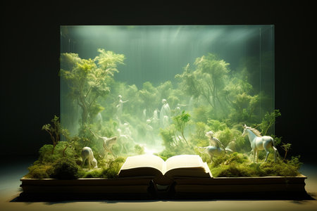 stories or fairy tales that come out of books, book days for children increasingly like to readの素材