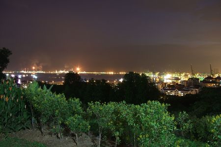 Night view from Kent Ridge Parkの写真素材