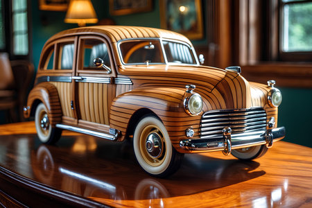 Bamboo Miniature Car Eco Decor That Adds Character, Whimsy, And A Touch Of Nature To Any Room, All While Supporting Conscious Living And Local Artistsの素材