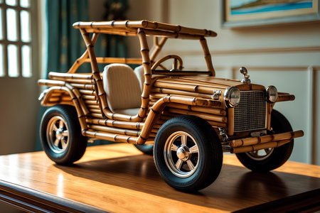 Bamboo Miniature Car Gifts That Teach Sustainability Through Play, Creating Lasting Memories While Promoting Environmental And Cultural Appreciationの素材