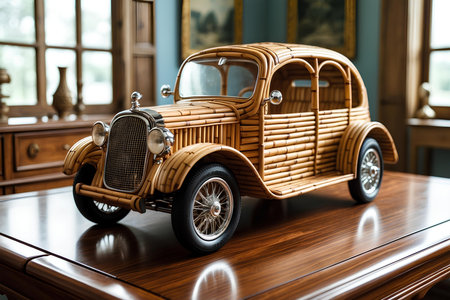 Bamboo Miniature Car Handicrafts That Encourage Connection To Nature, Culture, And Minimalism In The Most Artistic And Educational Way Possibleの素材