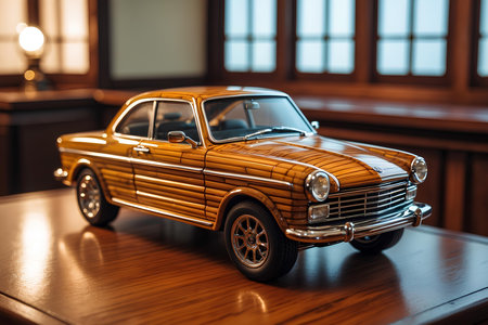 Bamboo Miniature Car Designs Crafted With Heart, Emphasizing Simplicity, Sustainability, And The Beauty Of Handmade Wooden Toy Cultureの素材