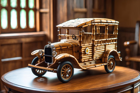 Bamboo Miniature Car Collector Items For Lovers Of Unique, Natural Aesthetic Pieces That Support Traditional Craft And Conscious Design Movementsの素材