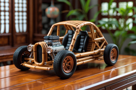 Bamboo Miniature Car Decor Items That Add A Touch Of Handcrafted Elegance To Your Living Space While Supporting Eco-Friendly Artisanship And Cultural Rootsの素材