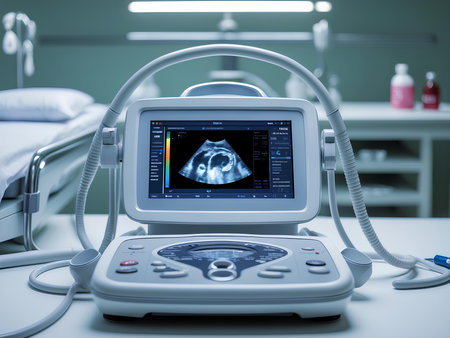 Digital thermometer in the hands of a doctor.の素材
