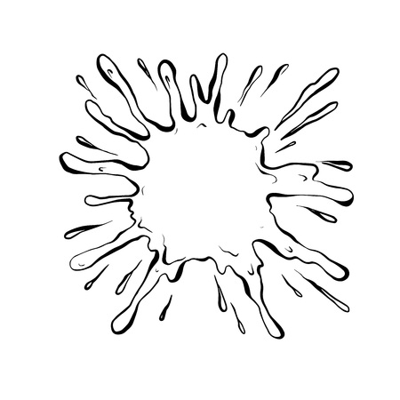 Hand drawn water splash vector illustration.のイラスト素材