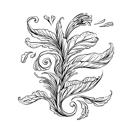 Hand-drawn Abstract floral with ethnic ornaments doodle pattern. Vector illustration Henna Mandala Zentangle stylized for Cover book or card, tattoo more. Design for spiritual relaxation for adults.のイラスト素材