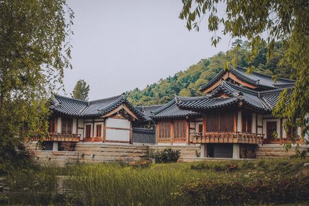 traditional houses in koreaのeditorial素材