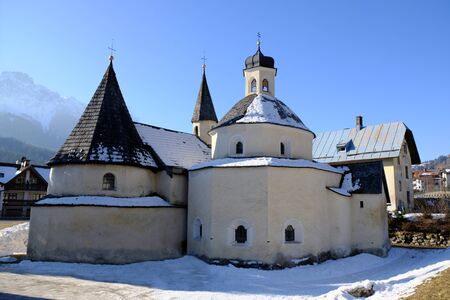 Cappella di Altotting e del Santo Sepolcro - very interesting church in Innichen / San Candido, South Tyrol in northern Italy.の写真素材