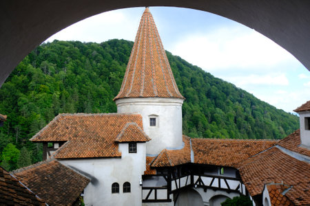 BRAN, TRANSYLVANIA, ROMANIA - around July 2018: famous Dracula's Castle in Branのeditorial素材
