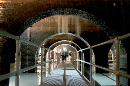 Gdansk, Poland - circa September 2020: Stara Orunia Water Reservoir. A very interesting place with...