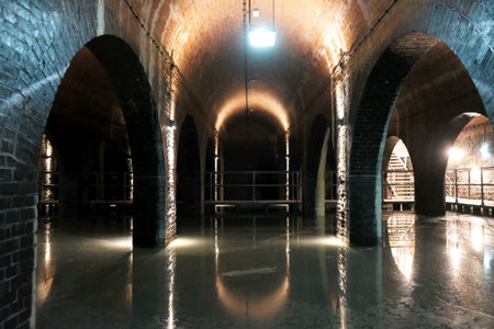 Gdansk, Poland - circa September 2020: Stara Orunia Water Reservoir. A very interesting place with...