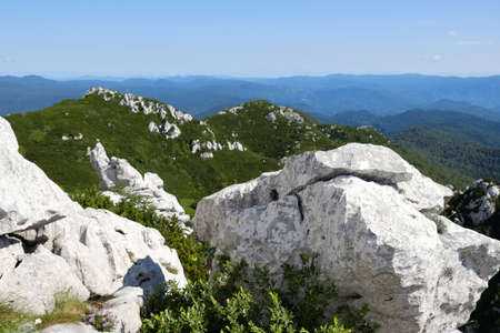 Mountain view in beautiful National Park Risnjak, Croatiaの写真素材