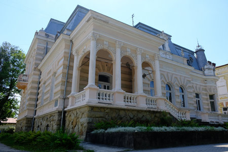 Ukraine, Drohobych - circa July 2018: Beautiful historic villa in Drohobych, Ukraine - Bianchi Palaceのeditorial素材