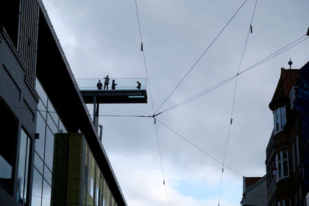 Viewing platform on top of a department store in the center of Aarhus, Denmarkの写真素材