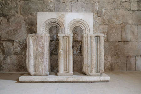 Amman, Jordan - circa May 2022: Inside of Citadel Jebel Al Qala'a in Amman. Ummayad Palace in Citadel Jebel Al Qala'a. Jordan.のeditorial素材