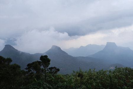 Scenery of way down from Adam's Peak (5500 stone steps). It is famous place for pilgrimage.