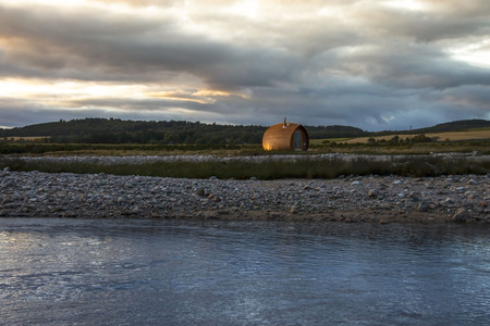 Dee River. Royal Deeside between Ballater and Braemar, Aberdeenshire, Scotland, UKのeditorial素材