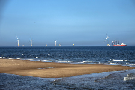 Wind farm installation. Aberdeen, Scotland, UK.のeditorial素材