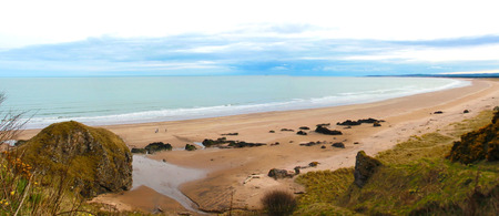 St Cyrus Beach. Aberdeenshire, Scotland, UKの写真素材