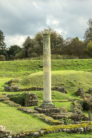 Roman Theatre of Verulamium. St Albans. Hertfordshire, England, UKの写真素材