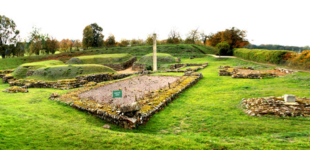 Roman Theatre of Verulamium. St Albans. Hertfordshire, England, UKの写真素材