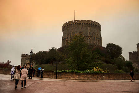 Round Tower, Windsor Castle, Berkshire, England, UKのeditorial素材