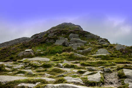 Mither Tap of Bennachie in Aberdeenshire, Scotland, UK. Hiking trail with scenic view.の写真素材
