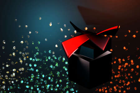 Black Friday inscription on a black background. 3d render illustration.の写真素材