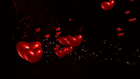 Valentine's Day background with heartsの写真素材
