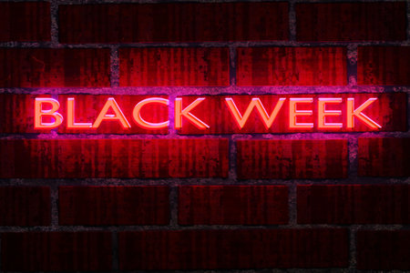 Black Friday Week web bannerの写真素材