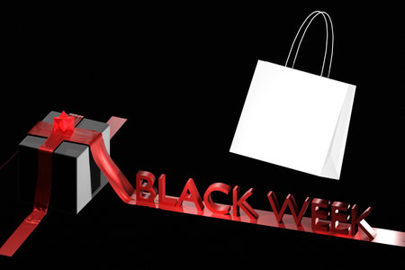 Black Friday Week web bannerの写真素材