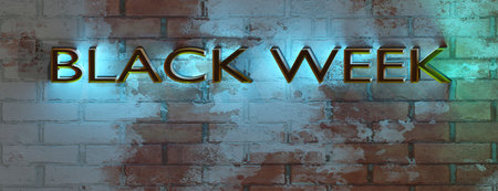 Black Friday Week web bannerの写真素材