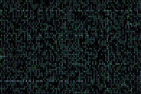 Binary code background. Abstract binary numbers. Futuristic digital background. 3D render illustration.の写真素材