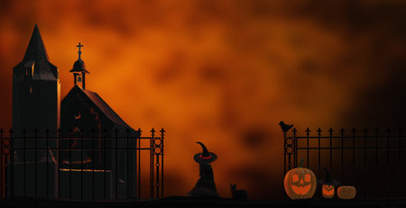 Halloween backgroundの写真素材