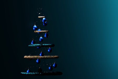 Abstract Christmas treeの写真素材