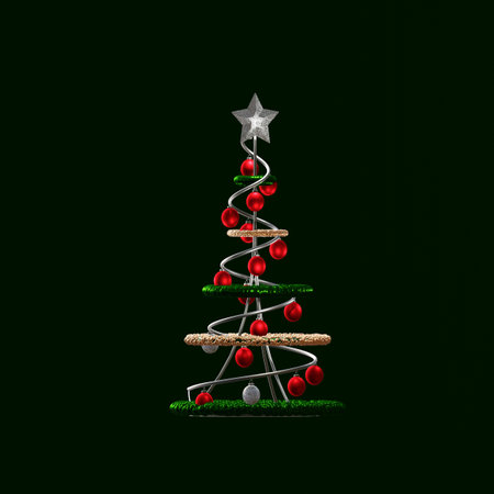 Abstract Christmas treeの写真素材