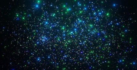Starry background. Glowing shining cosmic dust.の写真素材