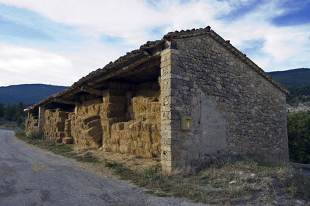 Barn full of strawの写真素材