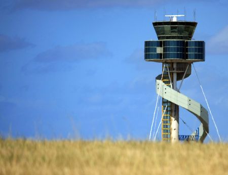 Control Tower at Sydney International Airportの写真素材
