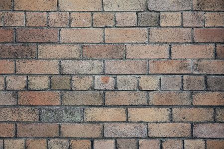 A wind bown brick wall at the beach